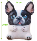 Grappige kussen in een vorm van een Franse Bulldog hondje.