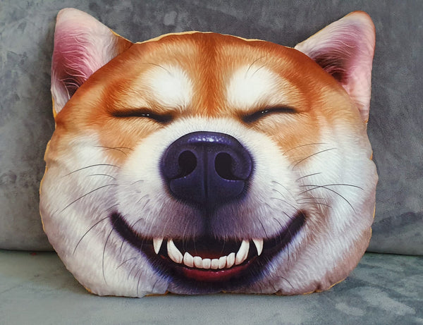 Kussen Hond. Grappige kussen in een vorm van kop van een Hond. Cadeau voor kind of volwassen. Leuke kussen Hond. Stijl 2