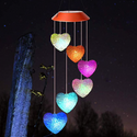 Zonne-energie lamp Hartjes. Zonnebatterij hanglamp. Hartjes versiering nachtlamp met zonnebatterij, solar lamp