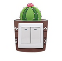 Muursticker voor schakelaar. Muurdecoratie Lichtgevende schakelaar sticker  CACTUS 2