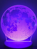 Nachtlamp MAAN. Multucolor mood lamp, nachtlamp Maan. 7-kleuren